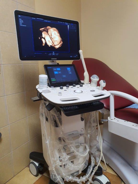 Használt Samsung Medison HS40 típusú ultrahang készülék 2D/3D/4D/5D hasi vizsgálófejjel Használt Samsung Medison HS40 típusú ultrahang készülék 2D/3D/4D/5D hasi vizsgálófejjel